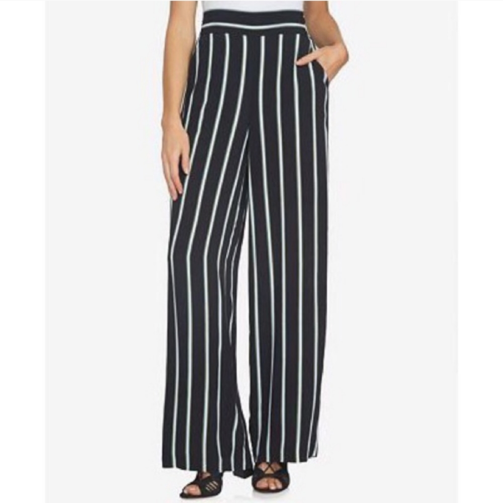 High rise wide-leg pants